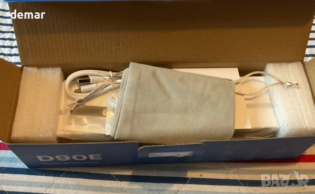 Преносим безжичен принтер D90E, Bluetooth и USB, поддържа термохартия, снимка 5 - Принтери, копири, скенери - 54412628