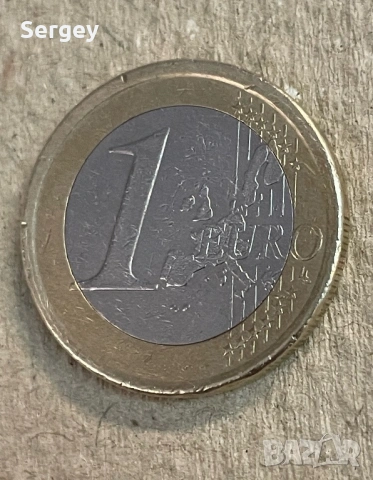 Редка монета от Испания 1 Евро 2001 , Euro Spain( Дефект при сеченето), снимка 4 - Нумизматика и бонистика - 54890043