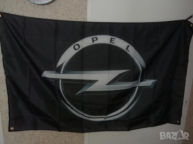 Opel Знаме кола банер емблема автомобили реклама черно фенове лого гараж сервиз магазин авточасти де