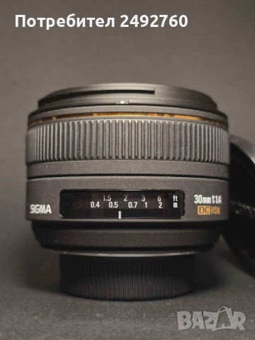 Обектив Sigma 30mm f 1.4 за Nikon, снимка 3 - Обективи и филтри - 54706439