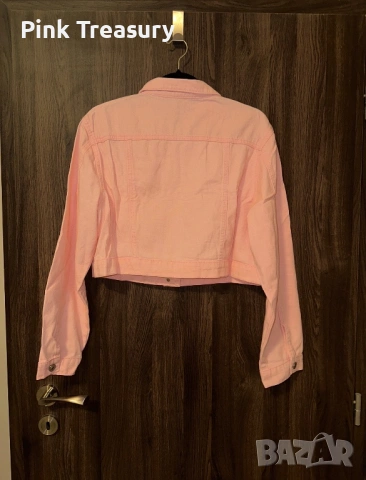 Чисто ново розово дънково / дънкено / деним яке, снимка 3 - Якета - 54009021