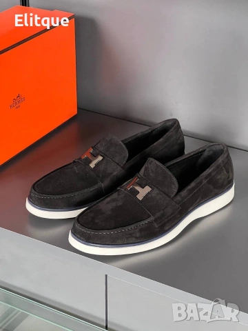 мокасини от естествен велур hermes , снимка 7 - Мокасини - 54289416
