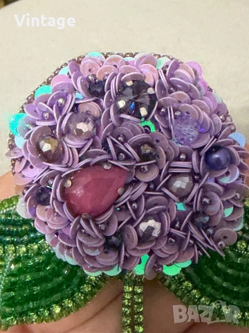 Handmade разкошна брошка - Хортензия , снимка 2 - Други - 54318590