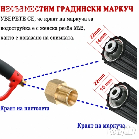 Пистолет за водоструйка, 61см, снимка 3 - Аксесоари и консумативи - 54535541