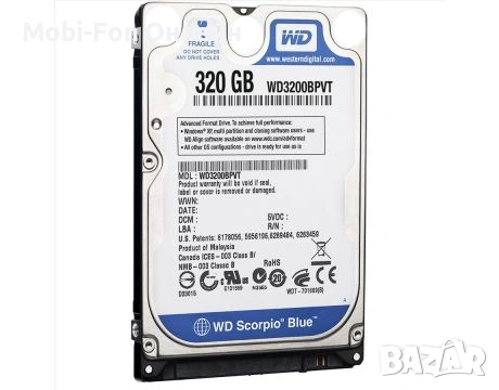 Обновен хард диск Western Digital WD3200BPVT-24JJ5T0 - 320GB 5.4K RPM SATA 2.5"