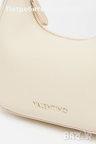 Дамска чанта полумесец Valentino Brixton – Цвят Екрю / Слонова кост, снимка 4 - Чанти - 54633450