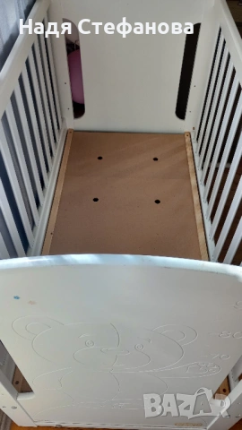 Детско дървено легълце с вградена люлка и матрачето ARBOR BABY, снимка 10 - Кошарки - 54606530