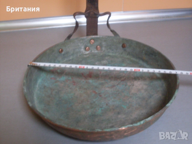 Стари медни- "бакърени" тигани и съдове., снимка 4 - Антикварни и старинни предмети - 55038133