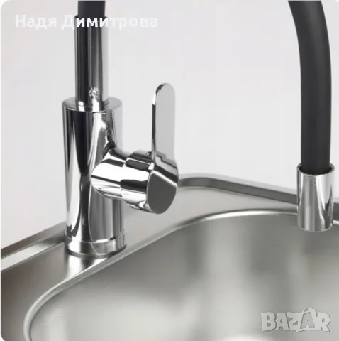 Гъвкав кухненски смесител 360° – Стоящ кран за мивка с въртящ чучур и комплект за монтаж, снимка 6 - Аксесоари за кухня - 55669981