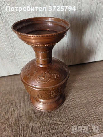 Медна ваза, снимка 3 - Вази - 54821188