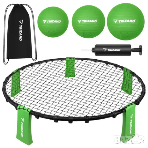 Комплект за спайкбол / Roundnet - кръгла мрежа 90 см, 3 топки + помпа / spikeball , снимка 9 - Други спортове - 55350114