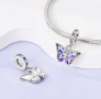 Сребърен талисман 925 Pandora Sparkling Butterfly, снимка 4