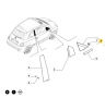 735455790,капаче дясно за врата пред огледало,FIAT 500,2007-, снимка 3