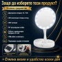Настолно огледало LED осветление лупа увеличение 10Х грим баня тоалетка гримиране дома жена бюро, снимка 4