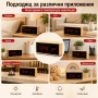 Декоративен LED настолен часовник дървен с термометър светещ в тъмното на ток електронен дигитален, снимка 8