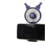 Kuromi USB вентилатор с поставка за телефон – Акумулаторен преносим вентилатор с ушички, 5 скорости , снимка 5