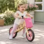 Дървено баланс колело 12" – Розово, с мека седалка, чанта и звънец, снимка 5