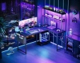 L бюро Coleshome LED 110x80 с контакти черно, снимка 2