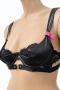 Комплект бельо Hunkemöller – сутиен 80A и бикини S, черна дантела и сатенен ефект, снимка 2