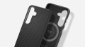 Кевларен карбон калъф кейс Spigen Enzo Aramid MagSafe Black Silver Case за Samsung Galaxy S25+, снимка 9
