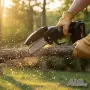 Акумулаторен мини верижен трион 6”, Комплект с 2 батерии 6000mAh и куфар, снимка 4