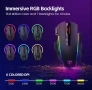 Нова Безжична геймърска мишка, 3 режима - 2.4G/USB-C/Bluetooth 6 нива 10000DPI Chroma RGB подсветка , снимка 3
