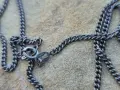 Сребърно ланче и висулка със камъни , снимка 3