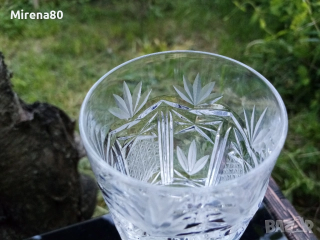 Кристални чаши за вино 5 бр. - Югославия !, снимка 4 - Чаши - 54443970