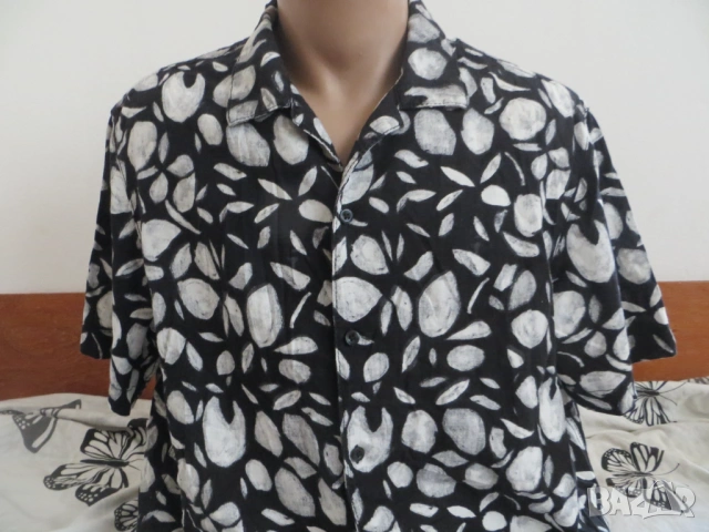 Мъжки ленени ризи с къс ръкав , снимка 11 - Ризи - 25605522