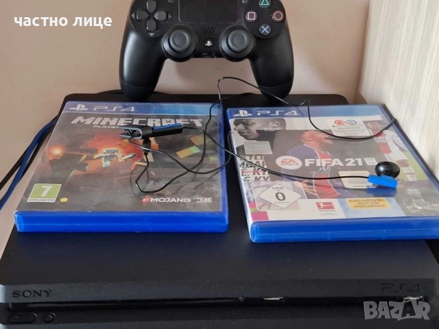 PS4 Slim + Джойстик + FIFA 21 + Minecraft, снимка 7 - PlayStation конзоли - 54749322
