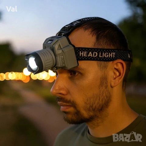 Челник за глава с интелигентно управление с движение и LED дисплей HX-915S, снимка 6 - Други инструменти - 54808222