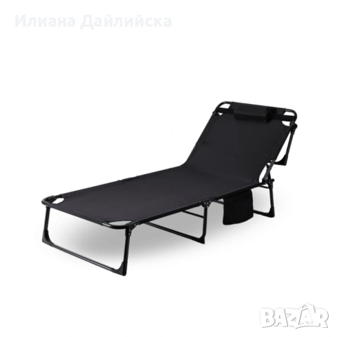 ЛИКВИДАЦИЯ👉Сгъваемо къмпинг легло и градински шезлонг 2в1, с мек матрак и възглавница 35€, снимка 4 - Градински мебели, декорация  - 54829243