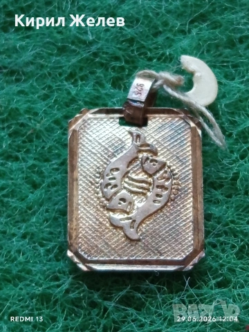 Сребърен медальон зодиакален знак РИБИ стил и елегантност 25234, снимка 2 - Колиета, медальони, синджири - 55086099