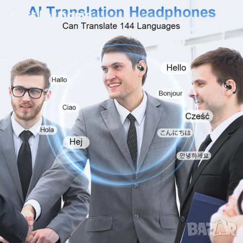 XG99 Слушалки с превод в реално време, отворени слушалки с Bluetooth 5.4, 144 езиков преводач, снимка 3 - Слушалки и портативни колонки - 54741390
