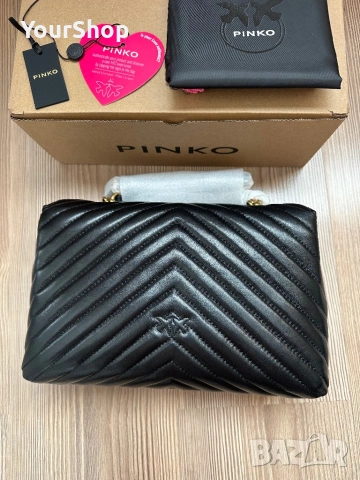 Чисто нова чанта на PINKO Love Lady Puff V Quilt в черен цвят, снимка 5 - Чанти - 54714467