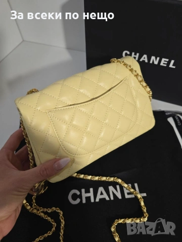 Chanel Flap Bag Gold logo Дамска Чанта От Естествена Телешка Кожа Код Brand Luxury Fashion26, снимка 4 - Чанти - 54960893