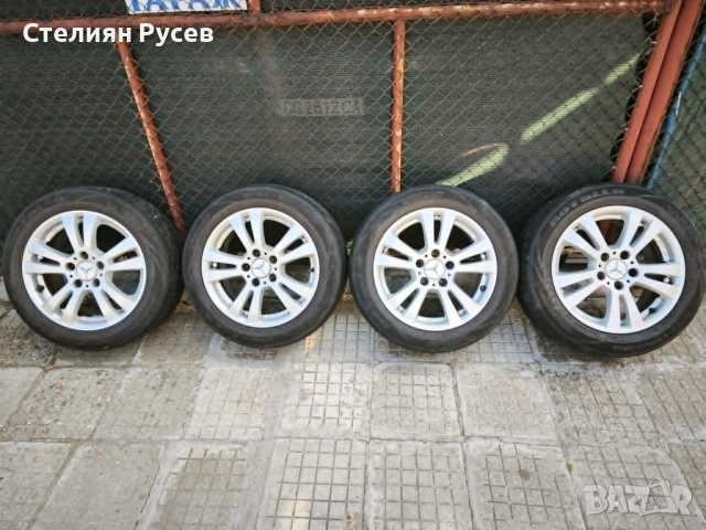4 бр алуминиеви джанти за mercedes C class  5 x 112 / 16 цола -цена 210 евро  16 цола демонтирани от
