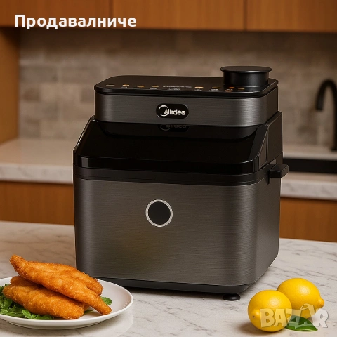 Midea DualTaste Air Fryer MF-CY75C2 – 7L капацитет, JuicyLock технология, снимка 2 - Уреди за готвене на пара - 54239321