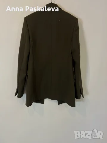 Зелен блейзър с вълна на Massimo Dutti, снимка 2 - Сака - 55339236