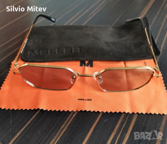 Meller Idir Unisex Слънчеви Очилa със Златна Метална Рамка и Сини Поляризирани Стъкла I-GOLDBLUE, снимка 7 - Слънчеви и диоптрични очила - 54928797