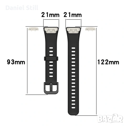 Мека силиконова спортна каишка за Huawei Band 7/6/6 pro Honor Band 7/6, снимка 2 - Каишки за часовници - 54249827
