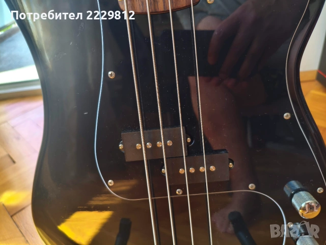 Squier Affinity P Bass (YN серия, 1997) – Екраниран, с High-Mass бридж и Brass Nut, снимка 3 - Китари - 54847872