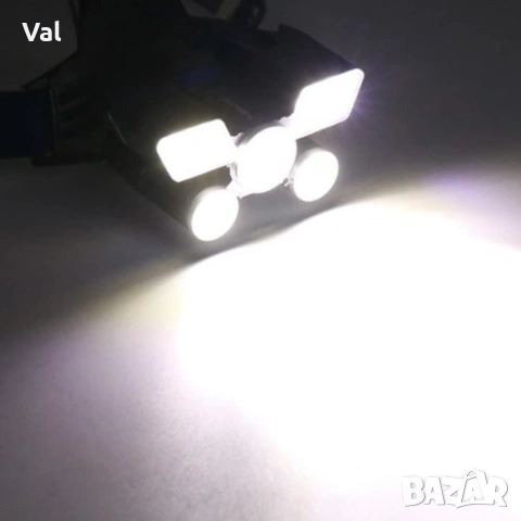 Фенер – челник с лампи L2 + 2 х T6 + 2 LED фара и USB захранване FL71, снимка 9 - Други инструменти - 54809966