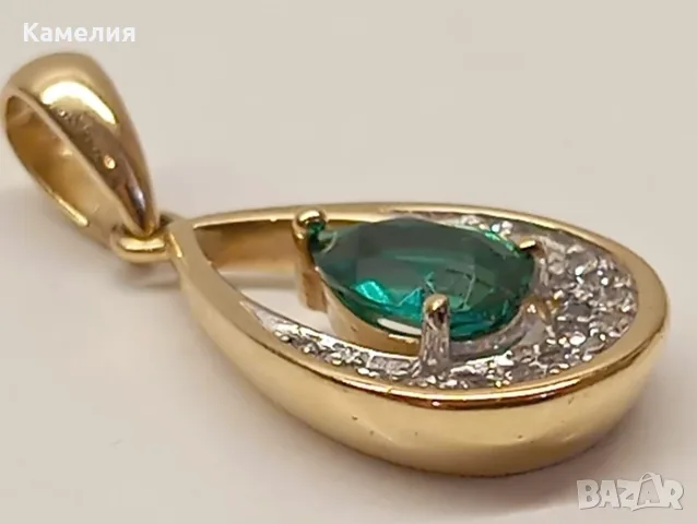 Руско злато. Висулка с брилианти. , снимка 9 - Колиета, медальони, синджири - 55339144