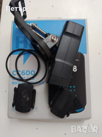 Велокомпютър GEOID CC600 + два сензора CS600 + стойка и калъфче и фенерче, снимка 5 - Аксесоари за велосипеди - 54726971
