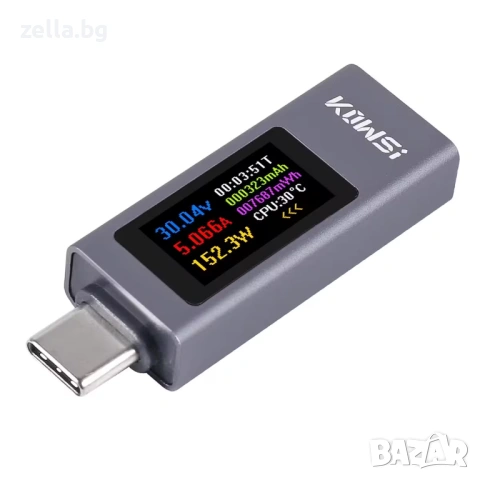 USB-C мултиметър Kowsi KWS-2302C – Тестер 4-30V 12A, PD QC, измерване на капацитет 10437, снимка 7 - Друга електроника - 54694718