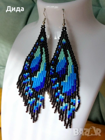 Обеци "Криле на пеперуда", снимка 5 - Обеци - 53950281