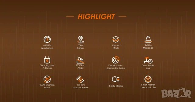 Електрически скутер/тротинетка със седалка KuKirin G2 PRO 600W 15AH, снимка 5 - Други спортове - 44277864