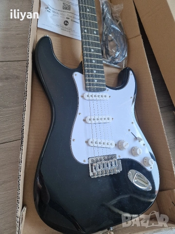 Електрическа китара/Electric guitar Encore E60 Blaster Gloss Black, снимка 5 - Китари - 55177731