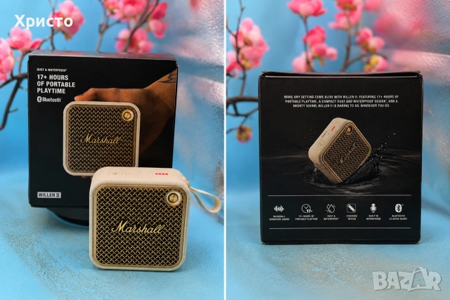 НОВО!!! Преносима Bluetooth тонколона     Marshall  Willen II, снимка 4 - Bluetooth тонколони - 55289547
